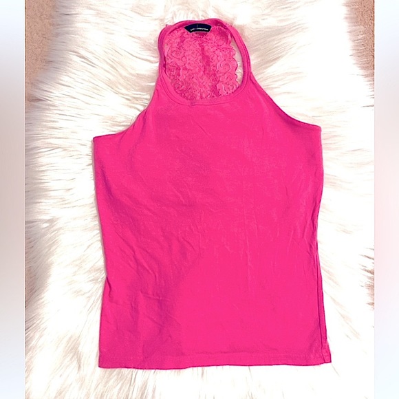 Moda International Women’s Pink Laced Back Summer Top - Picture 1 of 5
